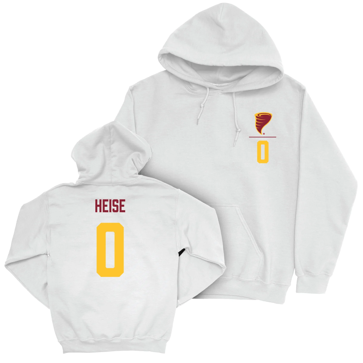 Iowa State Men's Basketball White Logo Hoodie - Nate Heise | #0