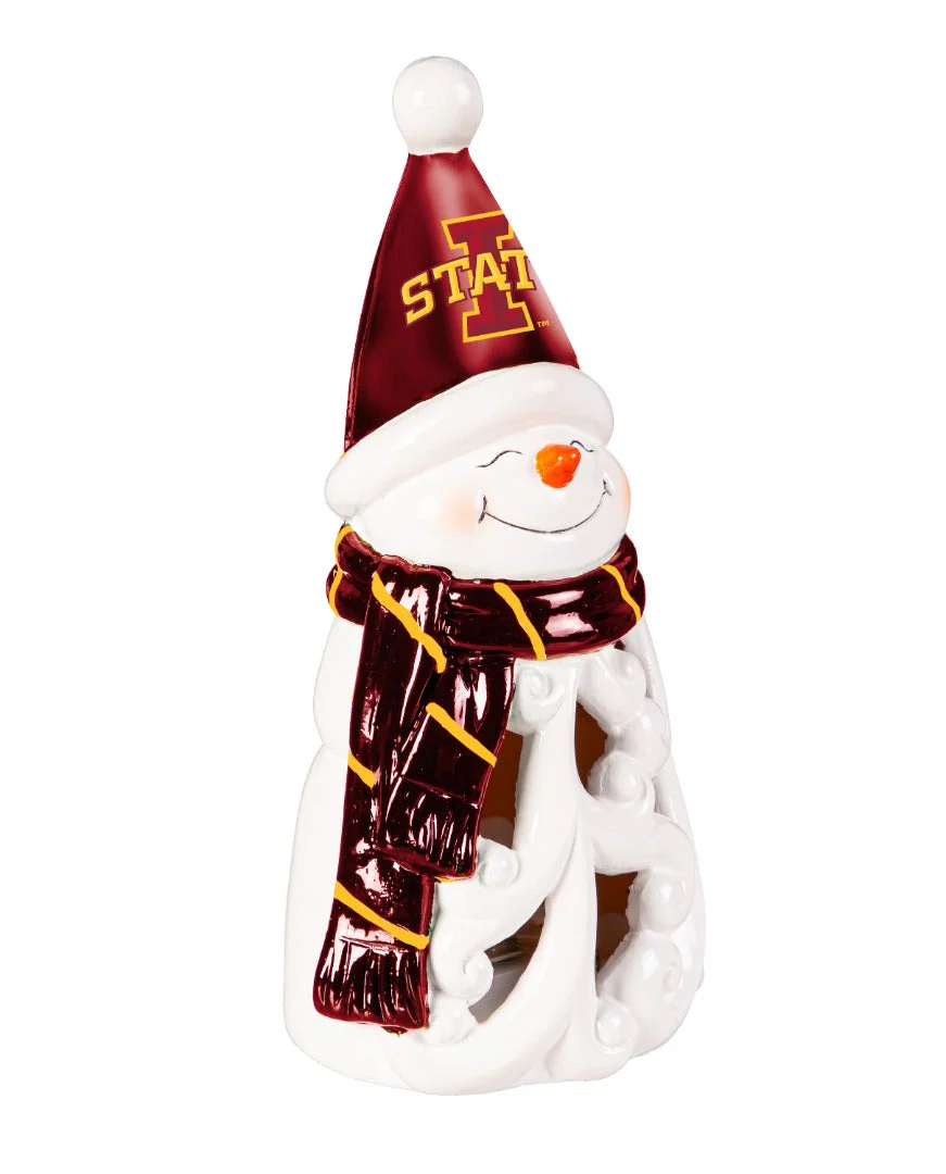 Iowa State Snowman LED Statuary 8 Inches Tall