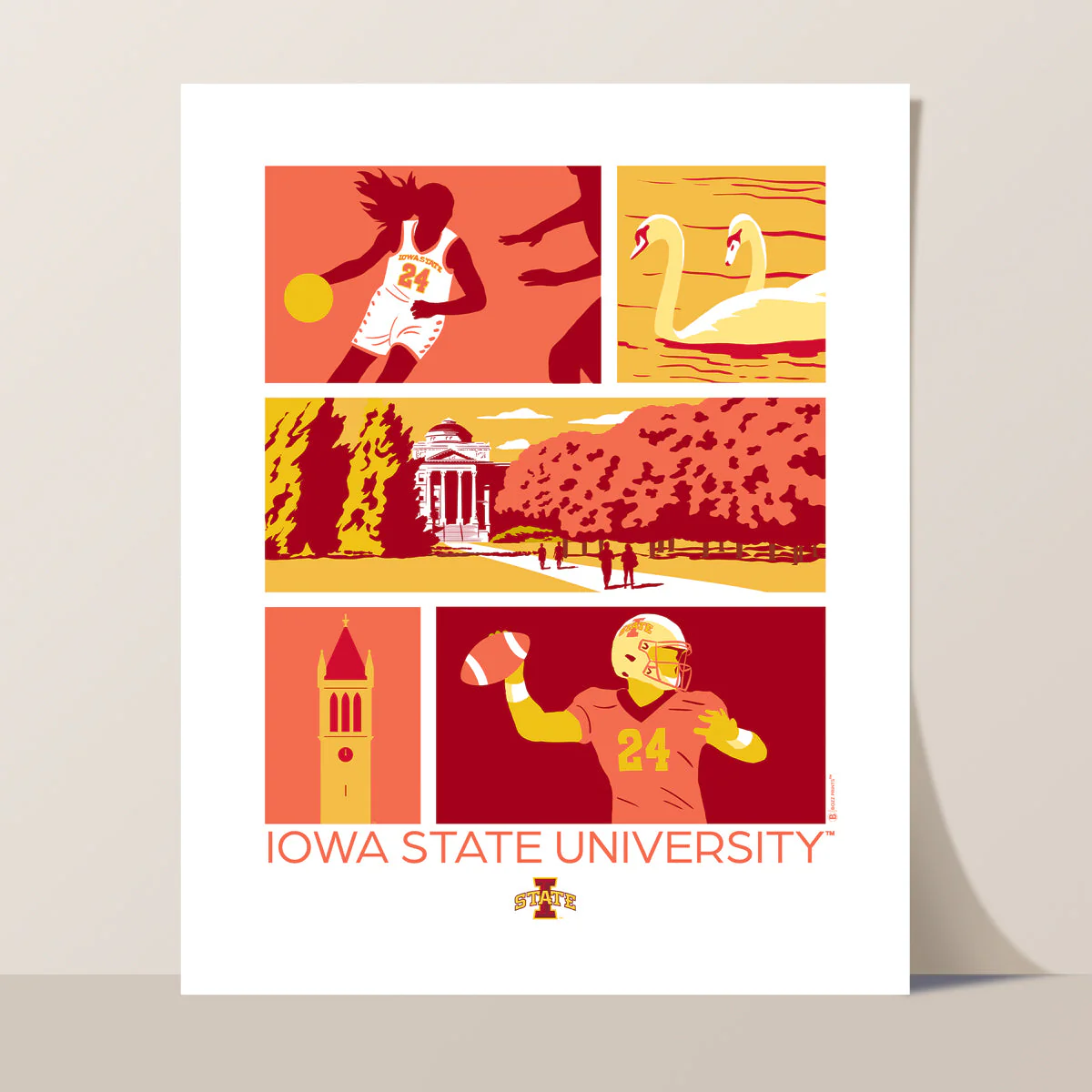 Iowa State University Icons Print - Image 3
