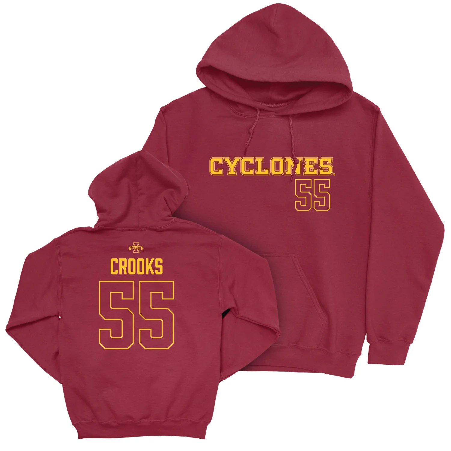 Iowa State Women's Basketball Cardinal Sideline Hoodie - Audi Crooks | #55