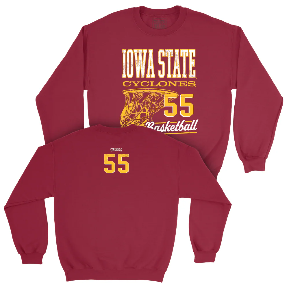 Iowa State Women's Basketball Crimson Hoops Crew - Audi Crooks
