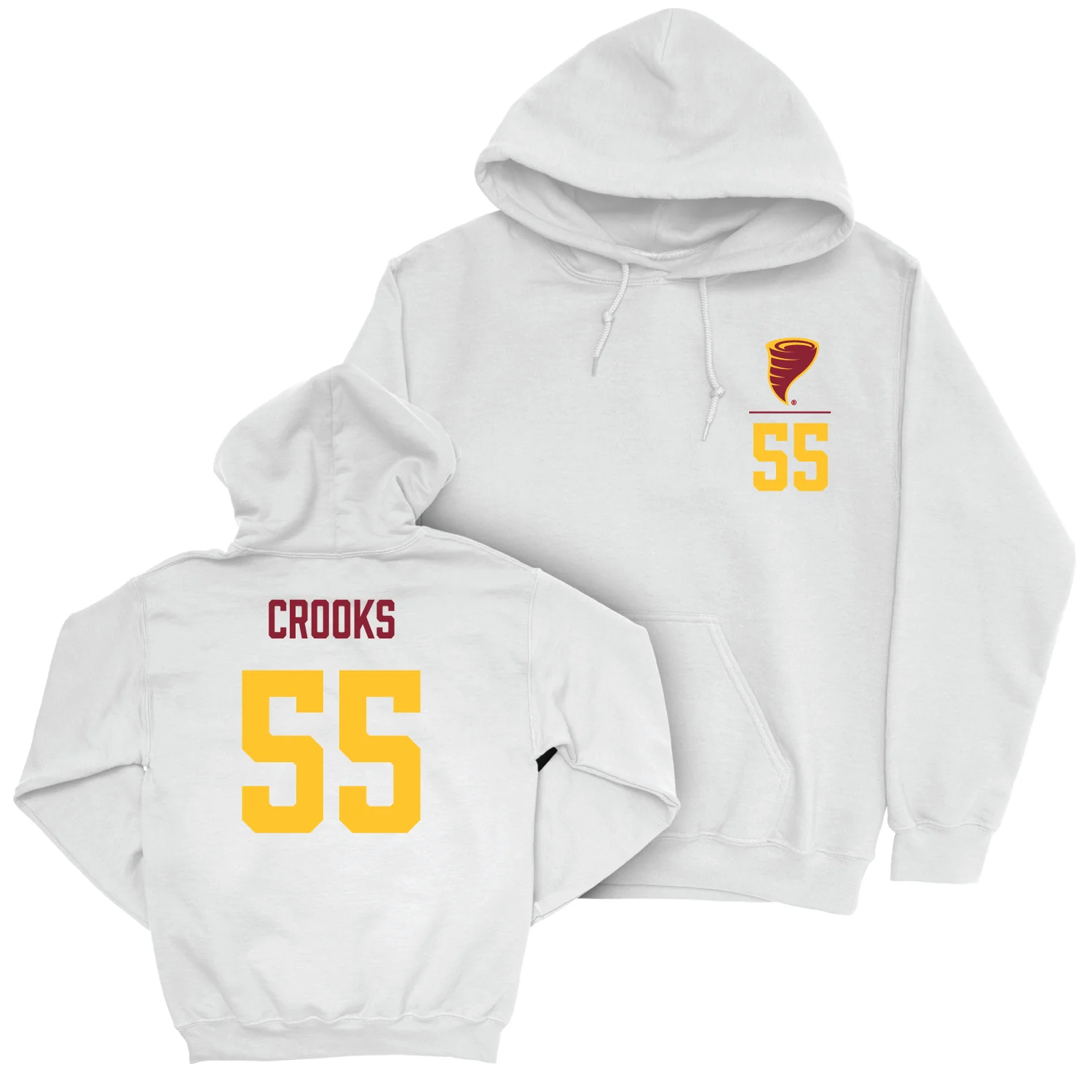 Iowa State Women's Basketball White Logo Hoodie - Audi Crooks | #55