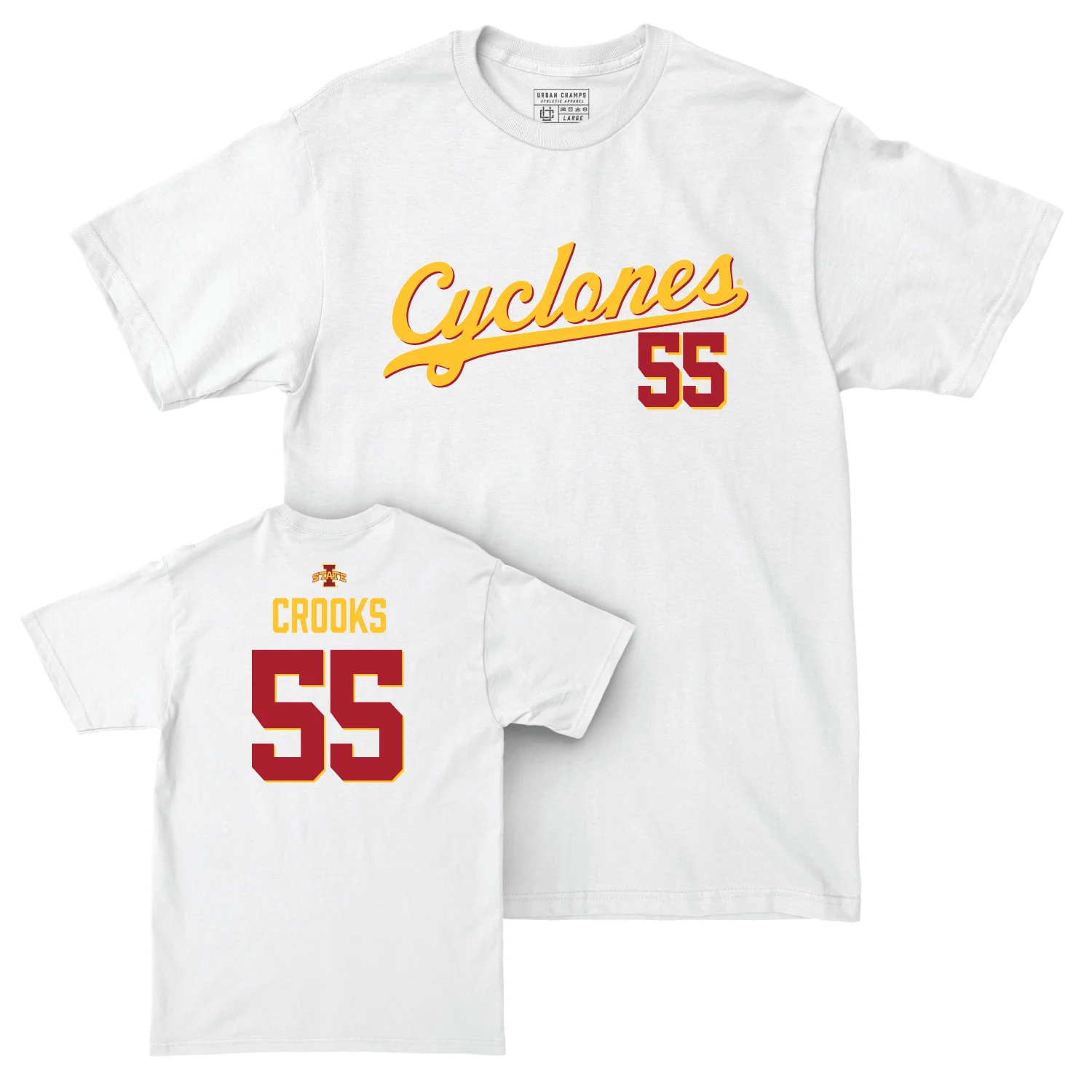 Iowa State Women's Basketball White Script Comfort Colors Tee - Audi Crooks | #55