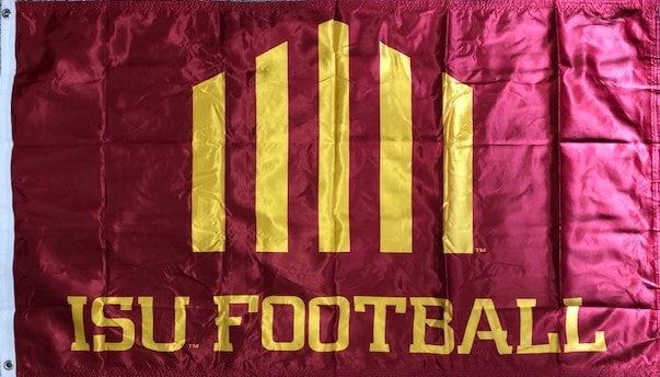 Jack Trice Logo 3x5 ISU Football 2 Sided Black - Image 2