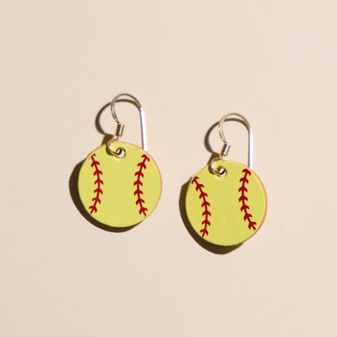 Mini Softball Slugger Earrings
