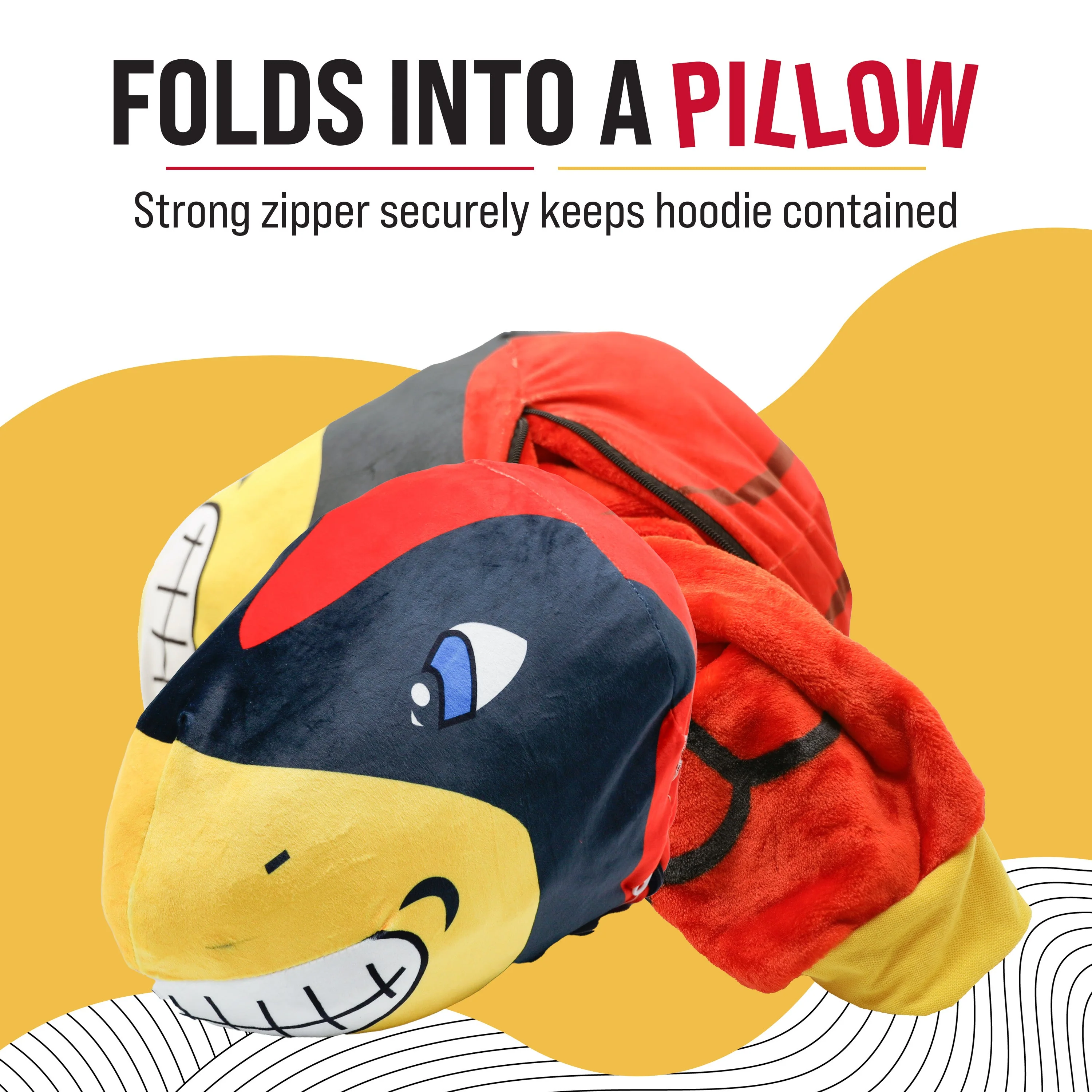 Official Iowa State University Cy the Cardinal Snugible: Plush & Hoodie in One! - Image 3