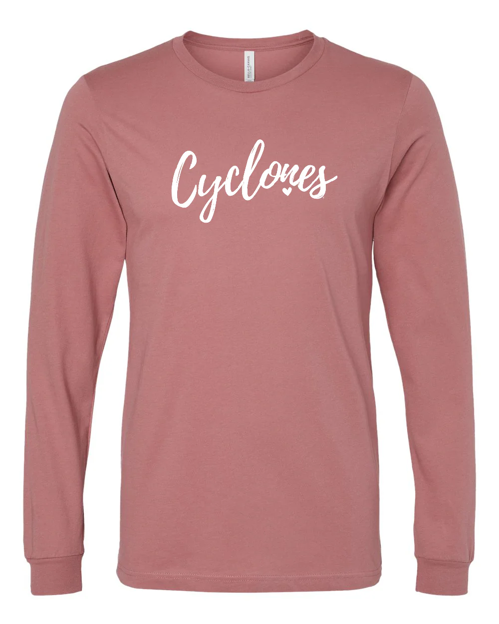 Pink - Cyclones with Heart -Long Sleeve T-Shirt - Image 3