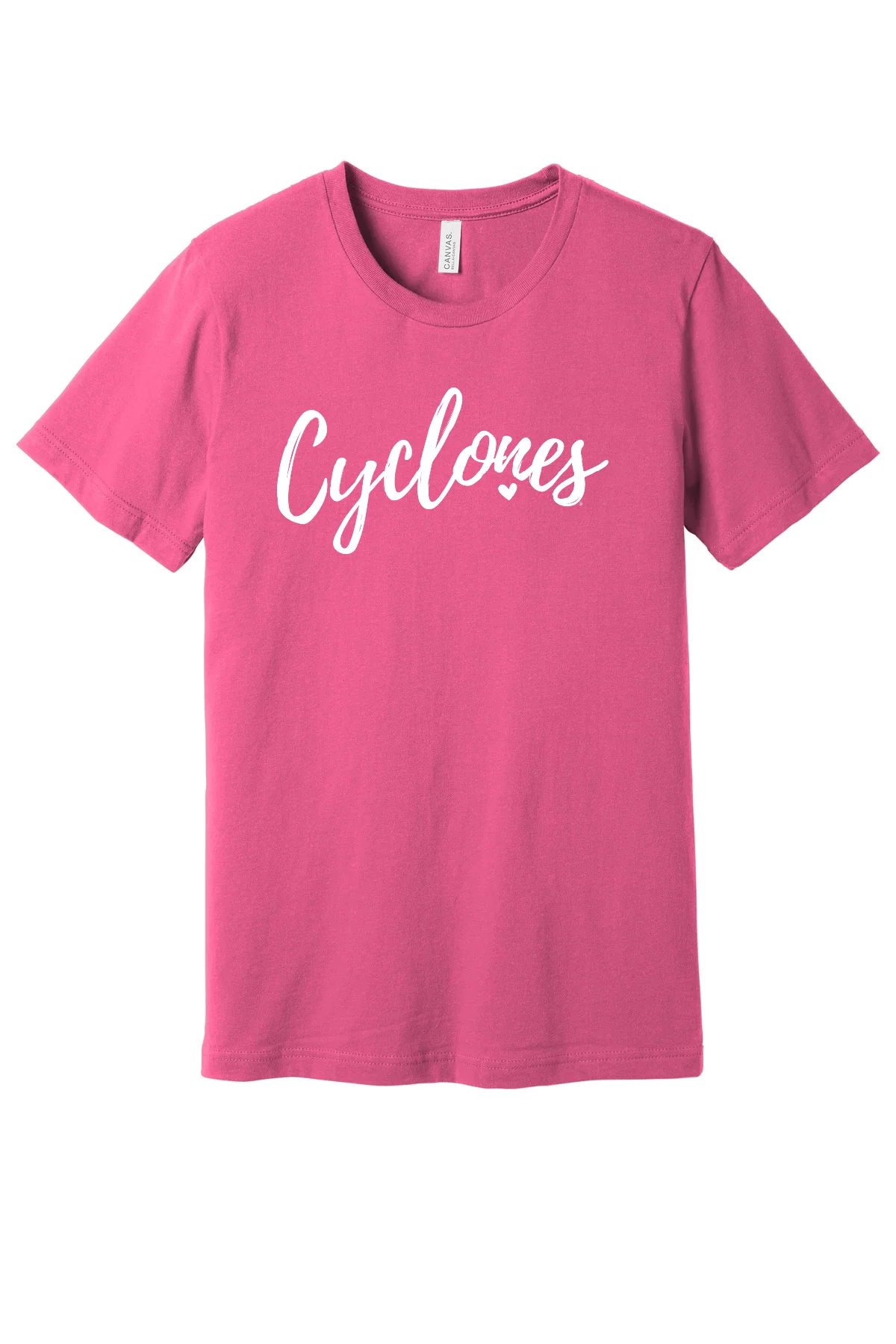 Pink - Cyclones with Heart - Short Sleeve Tee - Image 3