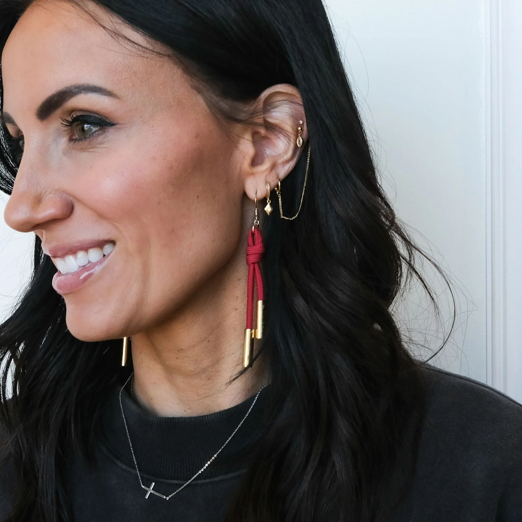 Red Denver Cord Earring - Image 5