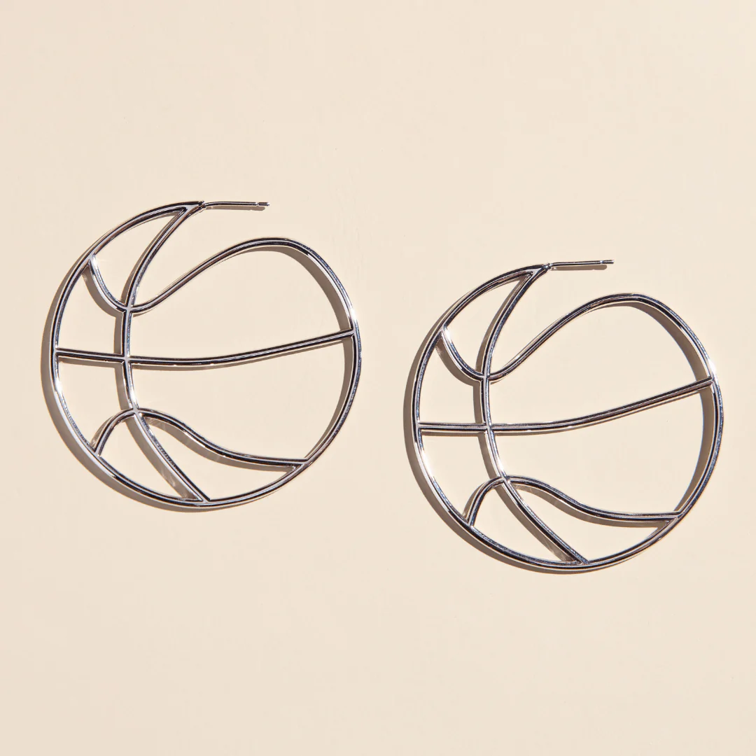 Silver Basketball Hoops