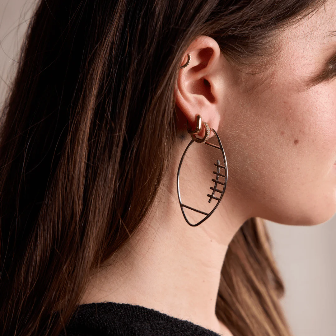 Silver Football Hoops - Image 2