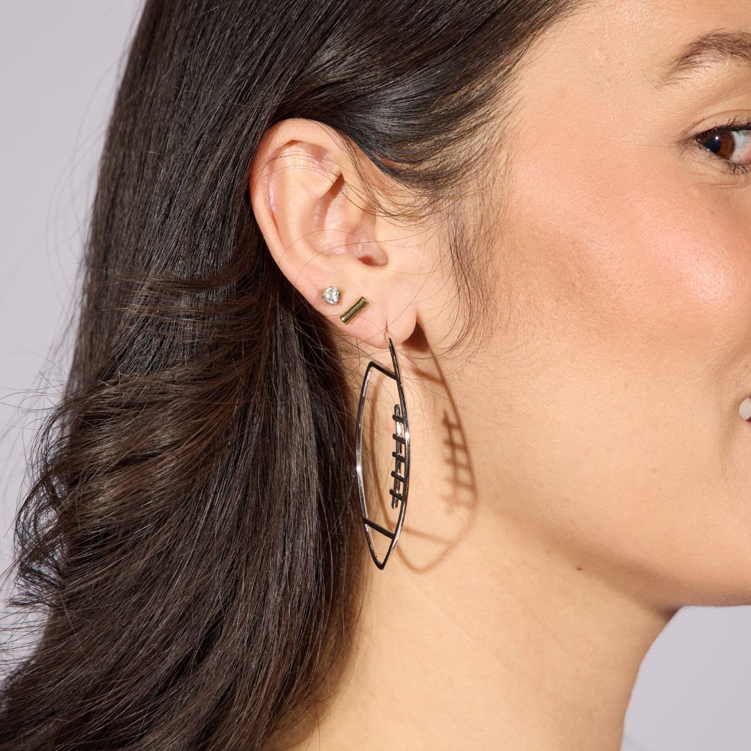 Silver Football Hoops - Image 4