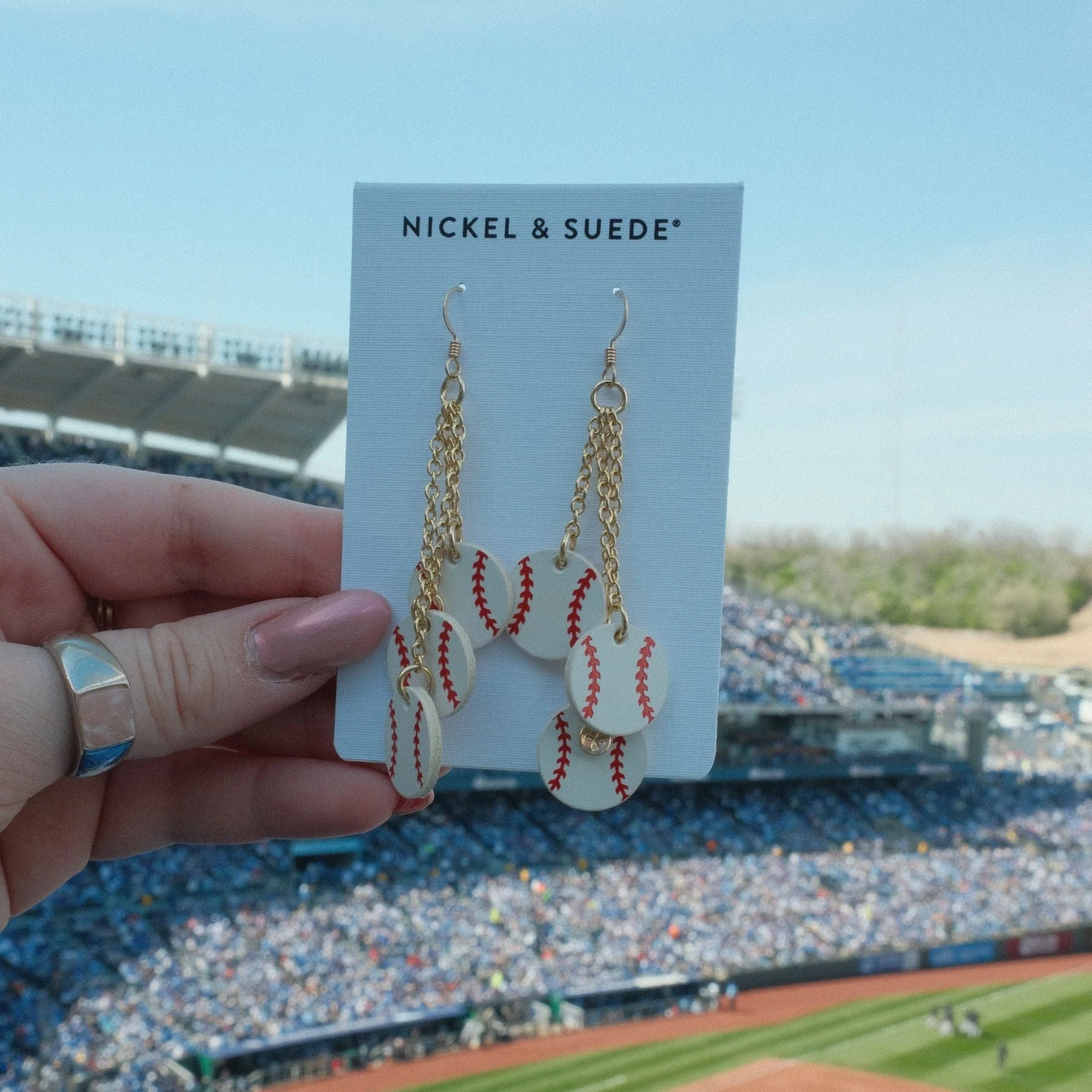 Slugger Baseball Earrings - Image 2