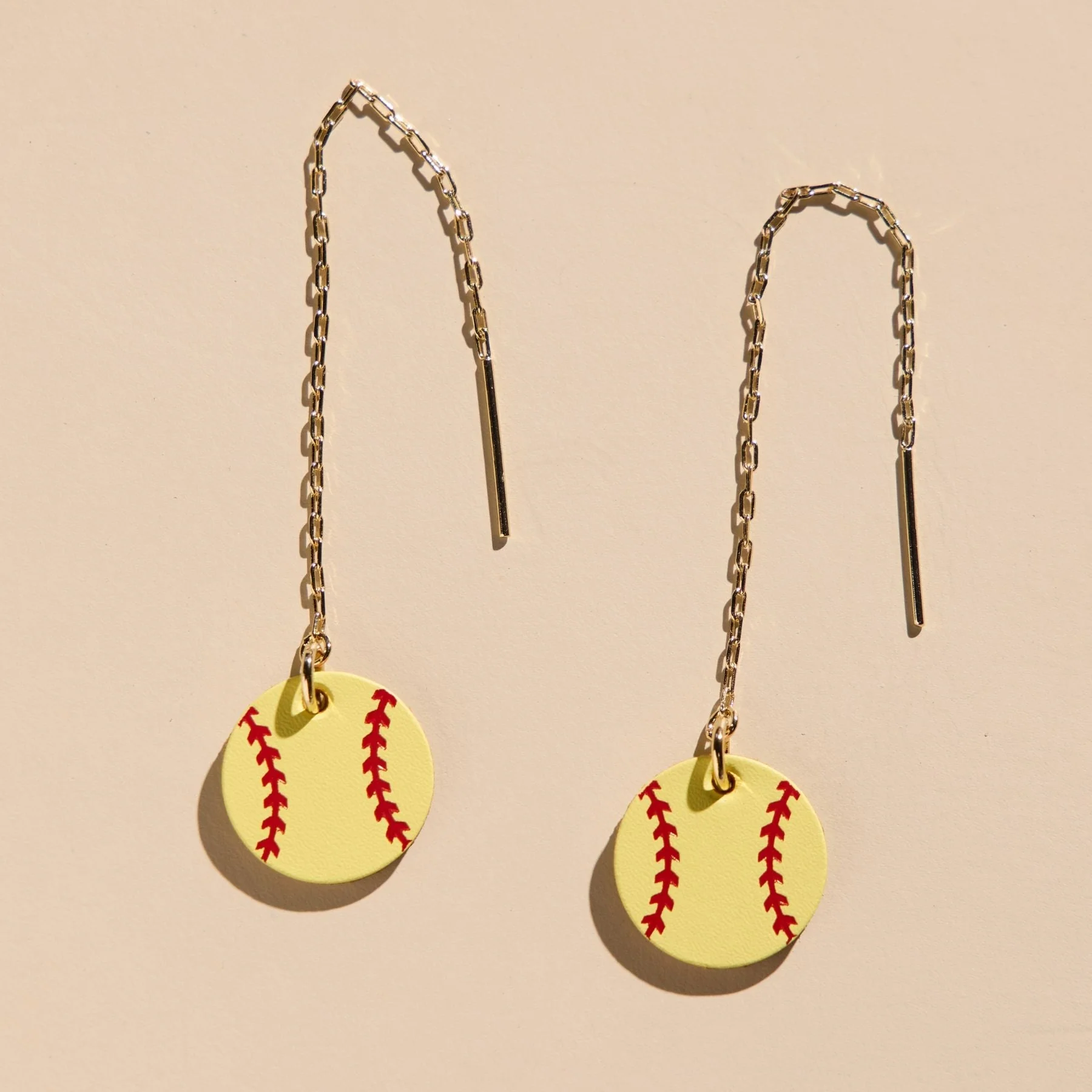 Softball Slugger Threader Earrings