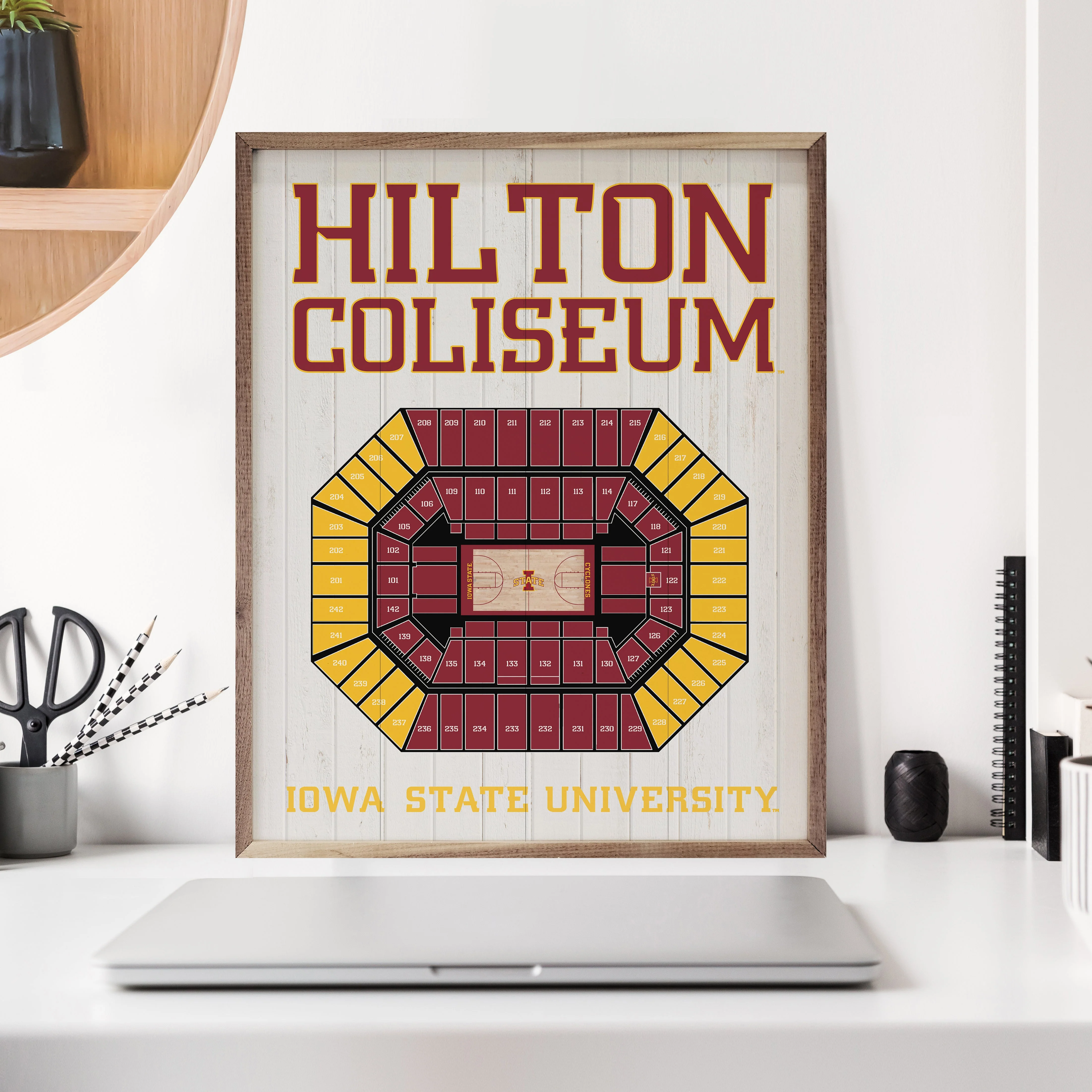 Stadium Seating Basketball Iowa State University Whitewash - Image 2