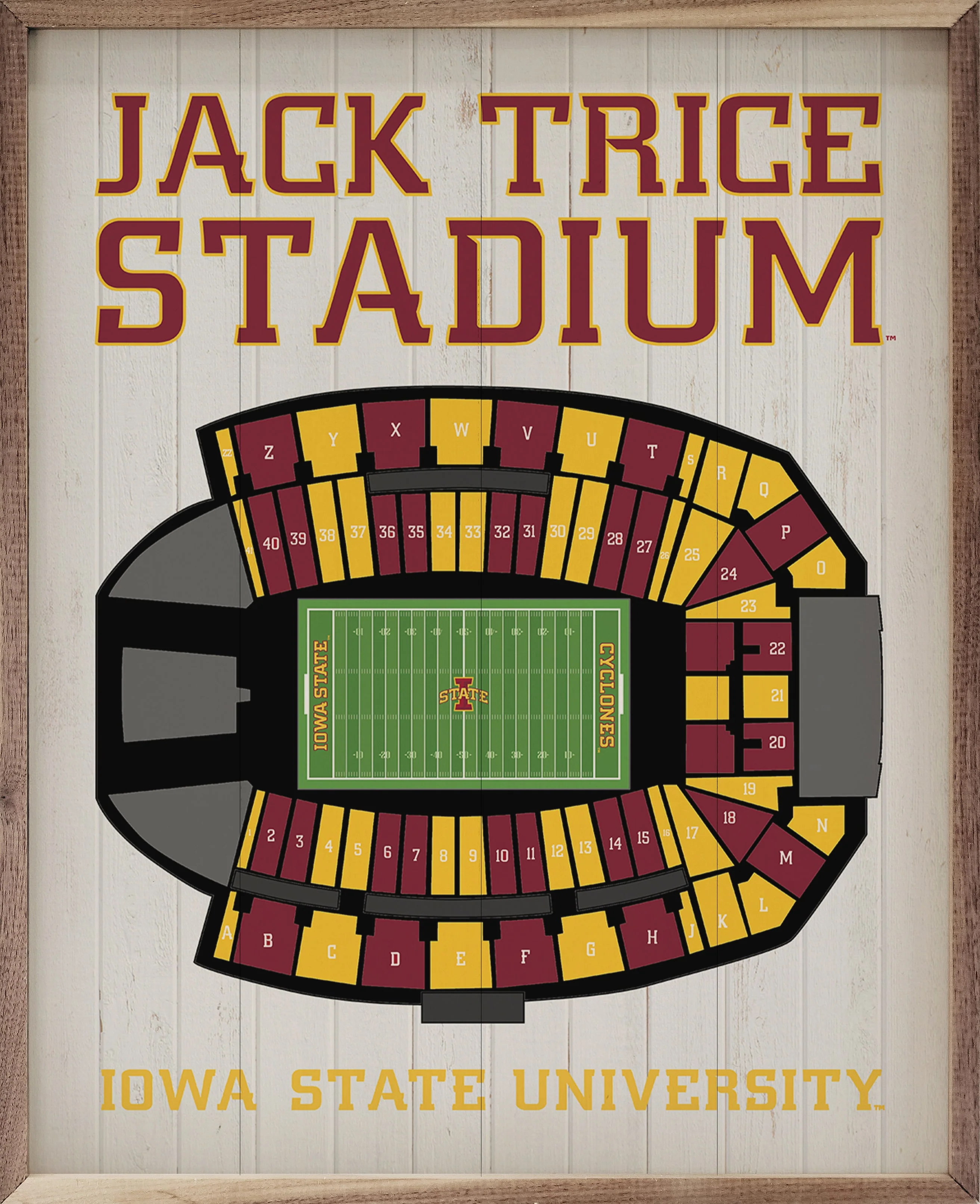 Stadium Seating Football Iowa State University Whitewash