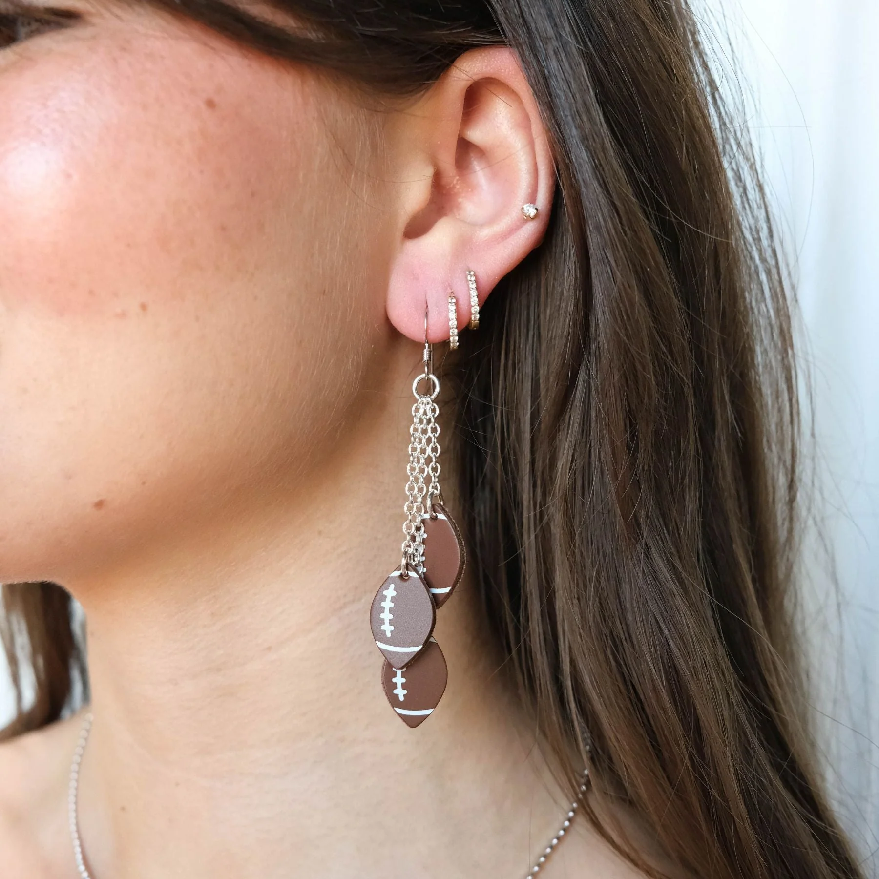 Touchdown Football Earrings - Image 2