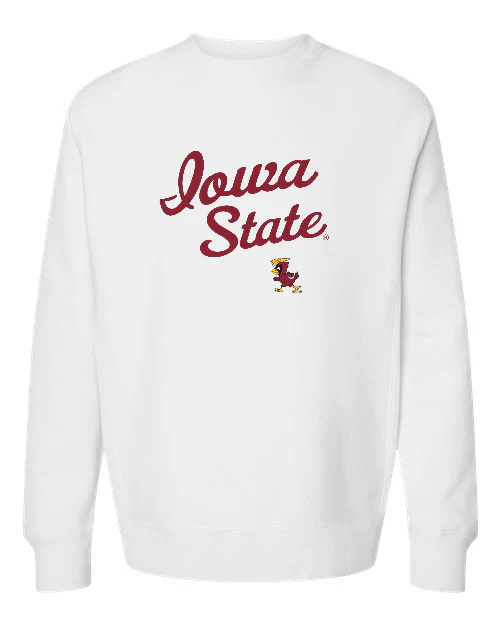 Vintage Iowa State Premium Heavyweight Cross-Grain Crewneck Sweatshirt - Image 3