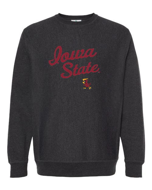 Vintage Iowa State Premium Heavyweight Cross-Grain Crewneck Sweatshirt - Image 4