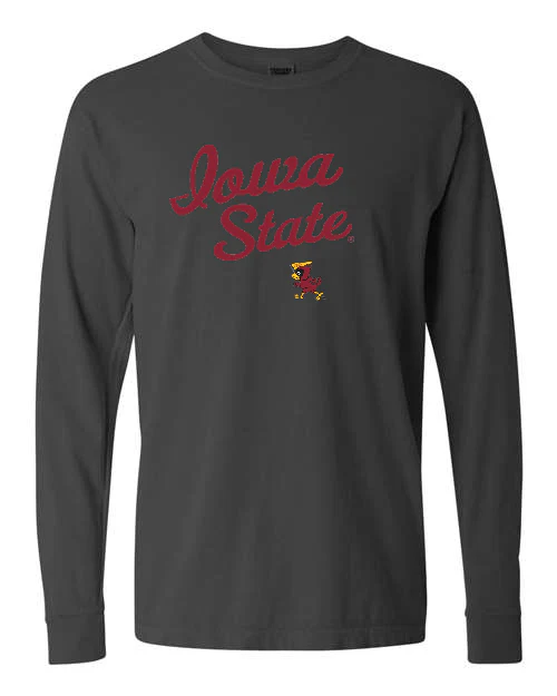Vintage Iowa State Ringspun Cotton Long Sleeve T-Shirt - Image 4