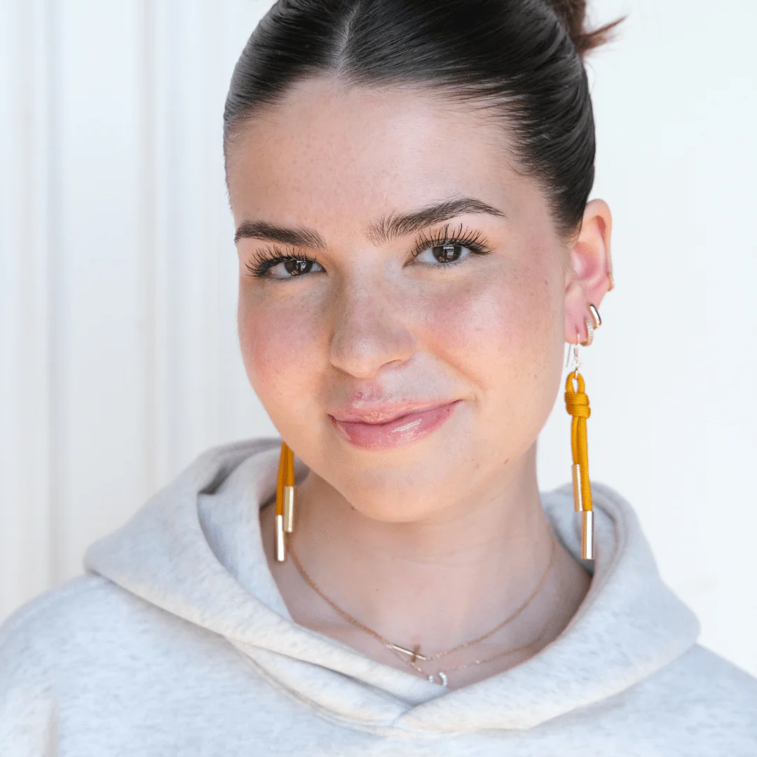 Yellow Denver Cord Earring - Image 3