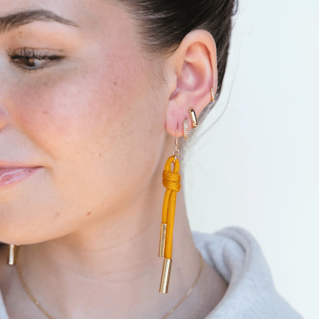 Yellow Denver Cord Earring - Image 6